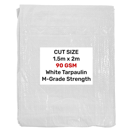 M-Grade White Tarp 1.5m x 2m