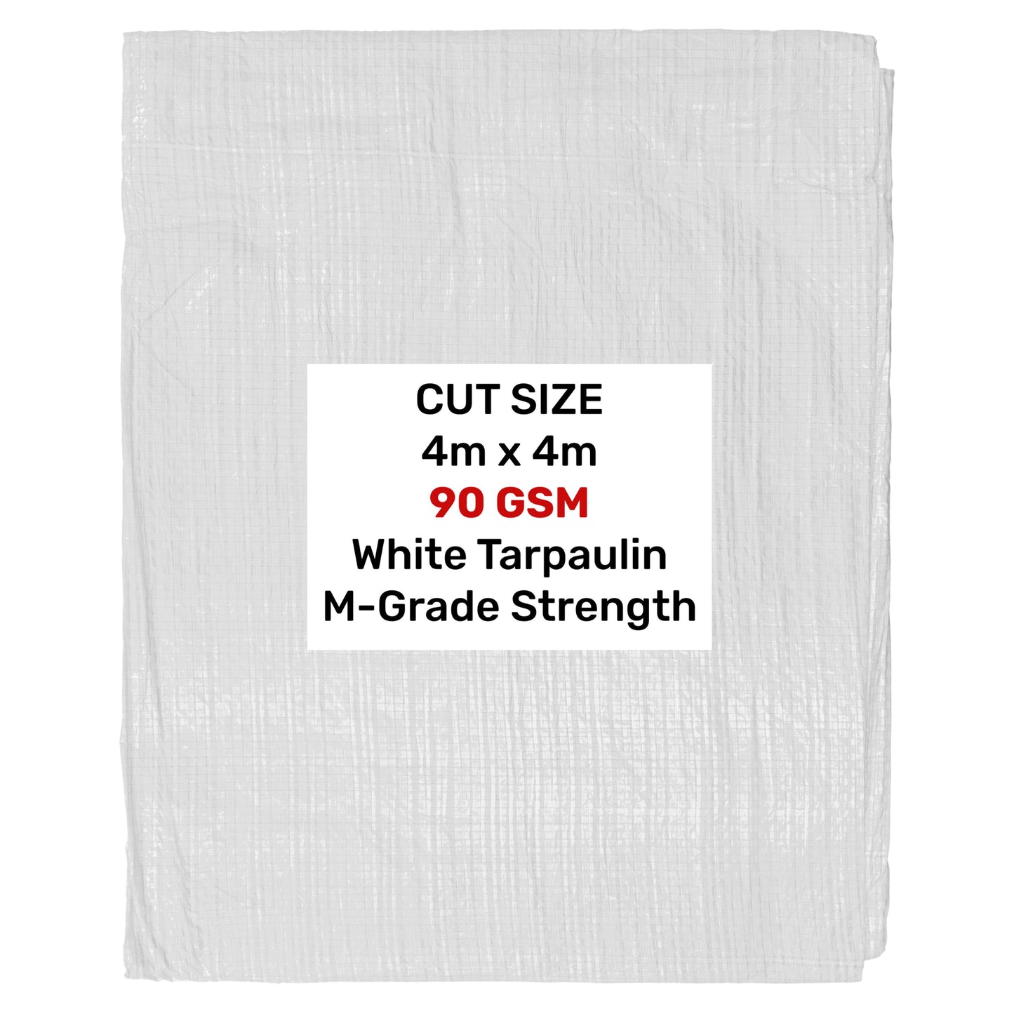 M-Grade White Tarp 4m x 4m