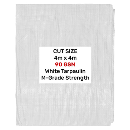 M-Grade White Tarp 4m x 4m