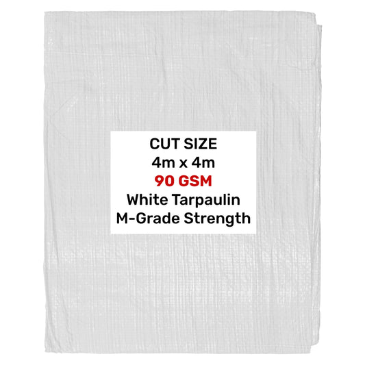 M-Grade White Tarp 4m x 4m