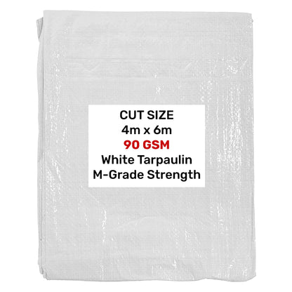 M-Grade White Tarp 4m x 6m