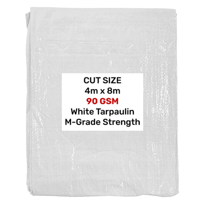 M-Grade White Tarp 4m x 8m