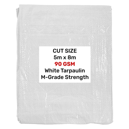 M-Grade White Tarp 5m x 8m