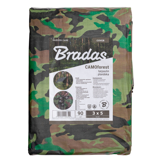 3m × 5m Camouflage Tarp – M-Grade by BRADAS