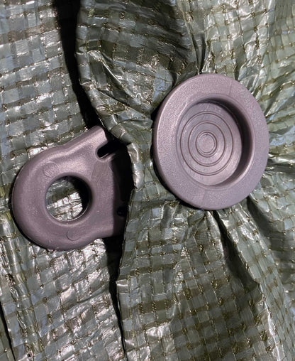 Round Grey Tarpaulin Clip
