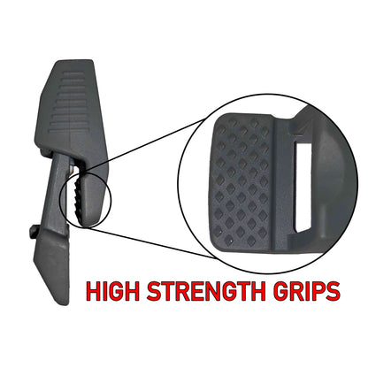 Pack of 10 Grey Slide-Style Tarpaulin Clips