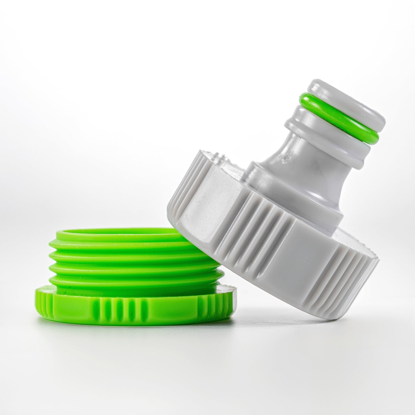 Green/Grey Female Tap Fitting Compatible with 3/4" or ½" BSP Female Threads