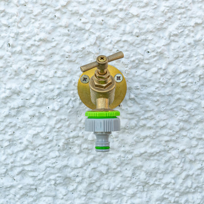 Green/Grey Female Tap Fitting Compatible with 3/4" or ½" BSP Female Threads