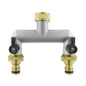 2 Way Tap Splitter Hose Connector Garden Valve BSP 3/4 1/2 Brass Plastic