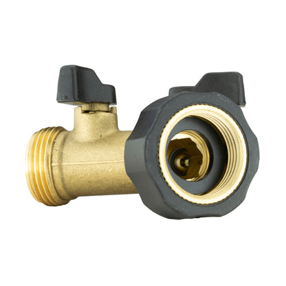 Brass Dual Tap Fitting with Valves and Threaded Outlets