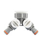 2 Way Tap Splitter Hose Connector Garden Valve BSP 3/4 1/2 Brass Plastic
