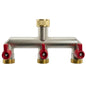 Brass Three-Way Tap Splitter 3/4" BSP