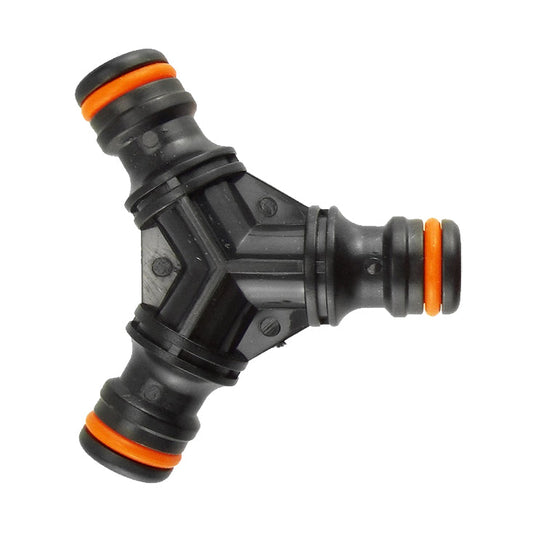 Black Three-Way Male Snap-On Connector