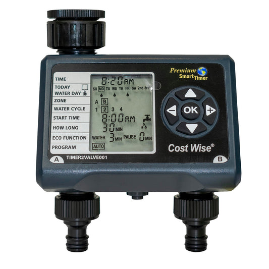 Cost Wise Dual-Valve Garden Water Timer