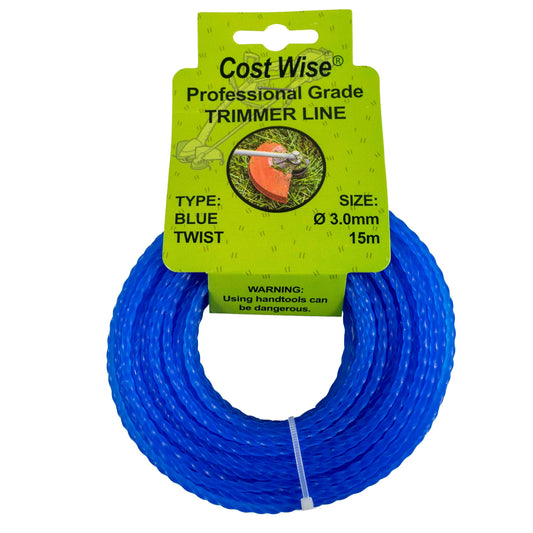 Blue Twisted Strimmer Line 3mm x 15m