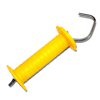 Electric Fence Gate Handle with Spring YELLOW Insulated Grip Farm Fencing G175