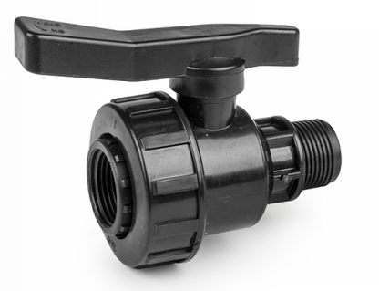 IBC 2” S60X6 Lid with Large Plastic Tap and Brass Quick-Release Connector
