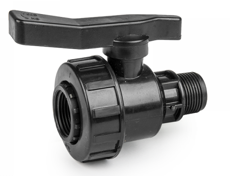 2" BSPF-M Polypropylene Single Union Full Flow Ball Valve