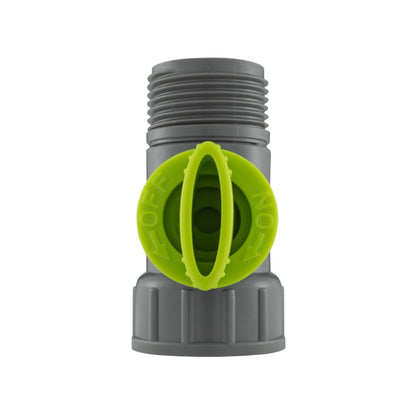 Lime 3/4" BSPM-F Tap Connector Featuring Integrated Valve