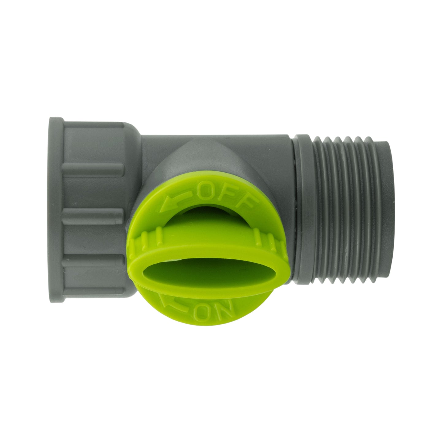 Lime 3/4" BSPM-F Tap Connector Featuring Integrated Valve