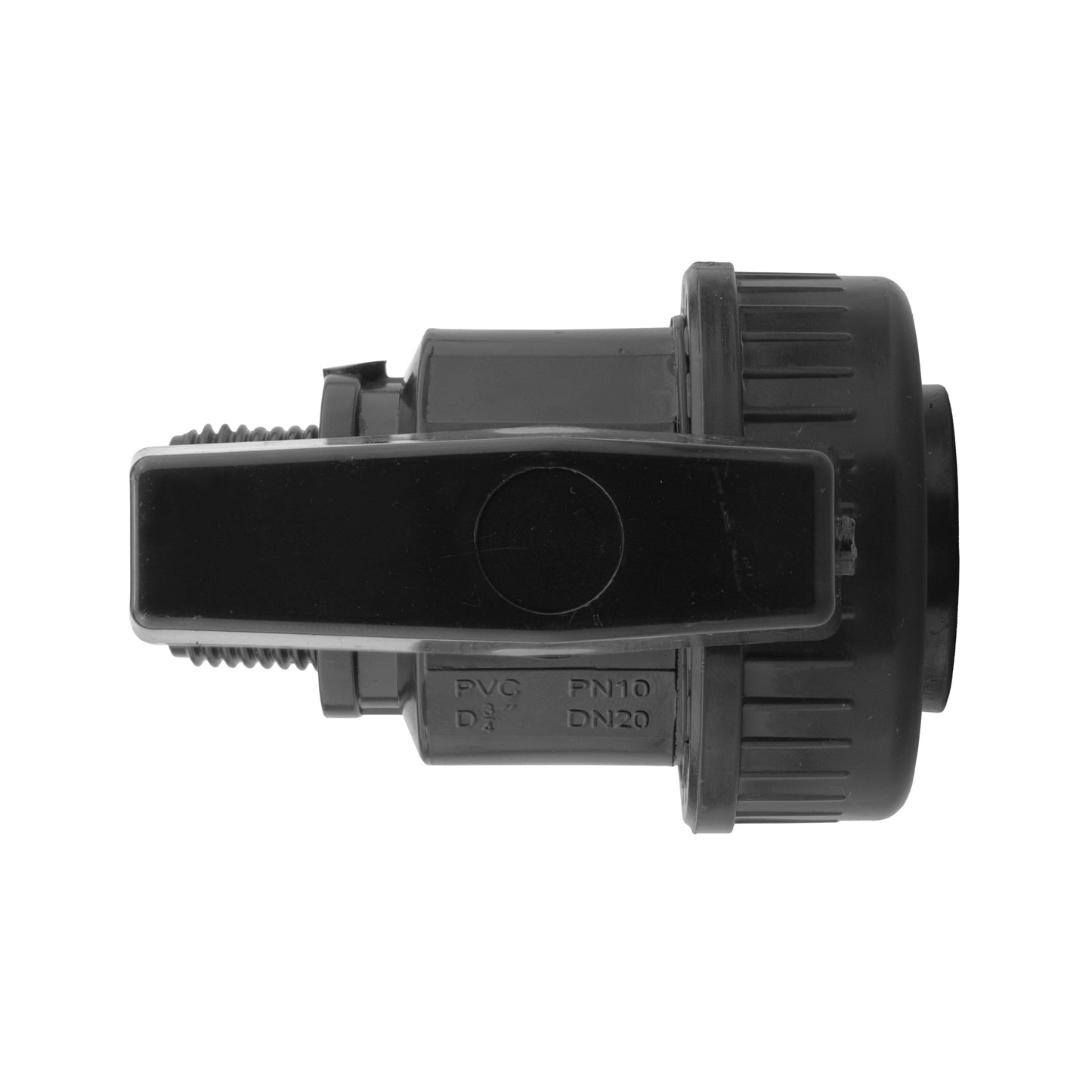 25mm MDPE Wall Flange Set with Large Plastic Valve and 20mm MDPE Straight Connector