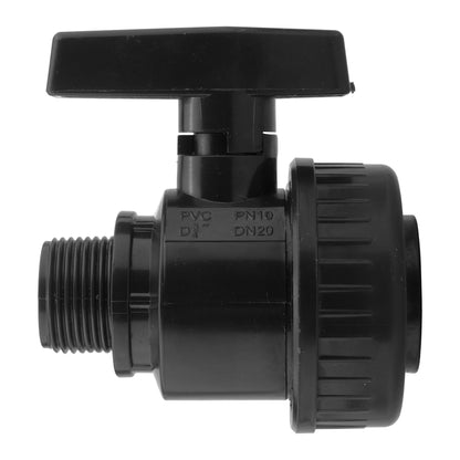 25mm MDPE Wall Flange Set with Large Plastic Valve and 20mm MDPE Straight Connector