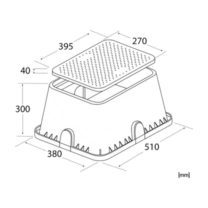 Heavy-Duty Standard Valve Box 51x38cm