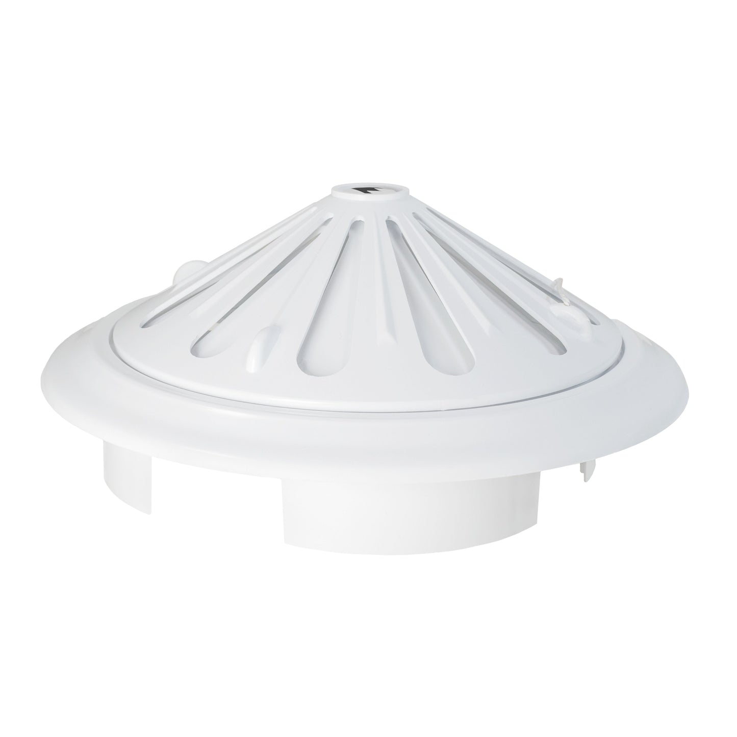 80mm-160mm Adjustable White Round Louvre Vent