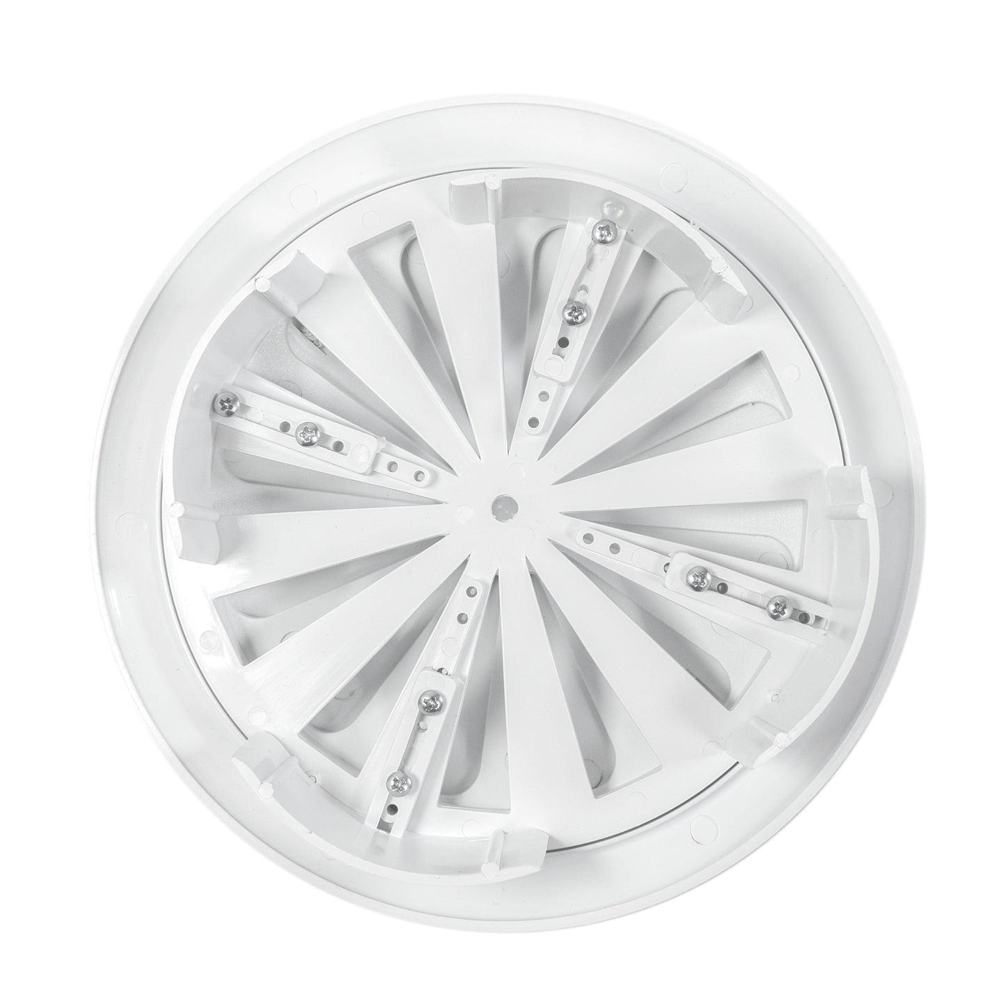 80mm-160mm Adjustable White Round Louvre Vent