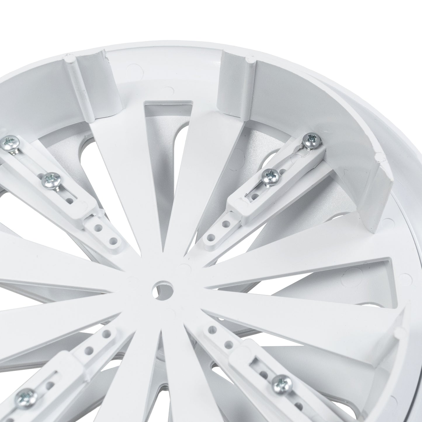 80mm-160mm Adjustable White Round Louvre Vent