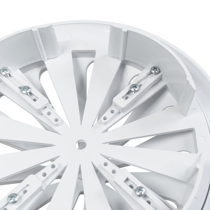 80mm-160mm Adjustable White Round Louvre Vent