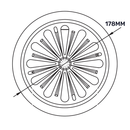 80mm-160mm Adjustable White Round Louvre Vent