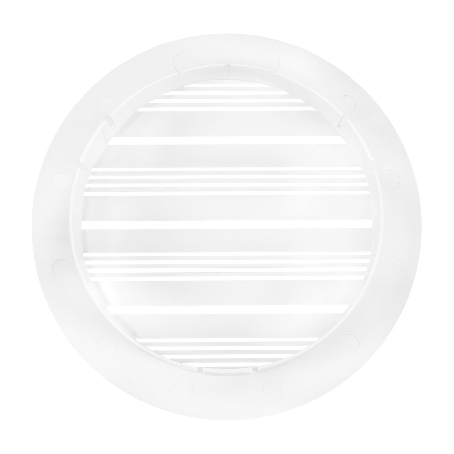 Round Through-Wall Ventilation Set with Bella Interior Grille and Graphite External Vent