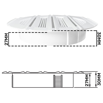 125mm White Round Bella Louvre Vent