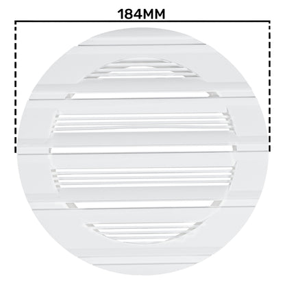 150mm White Round Bella Louvre Vent