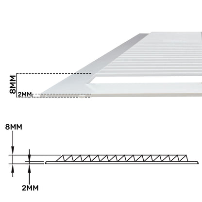 140mm x 140mm Louvre Vent D/140W with Insect Screen