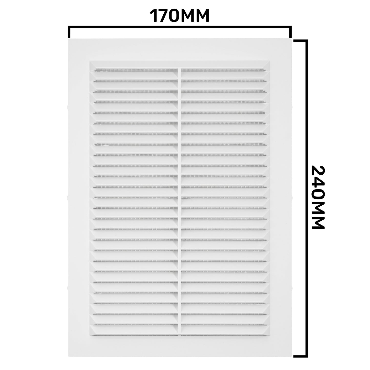 240mm x 170mm Louvre Vent D/170x240W with Insect Screen