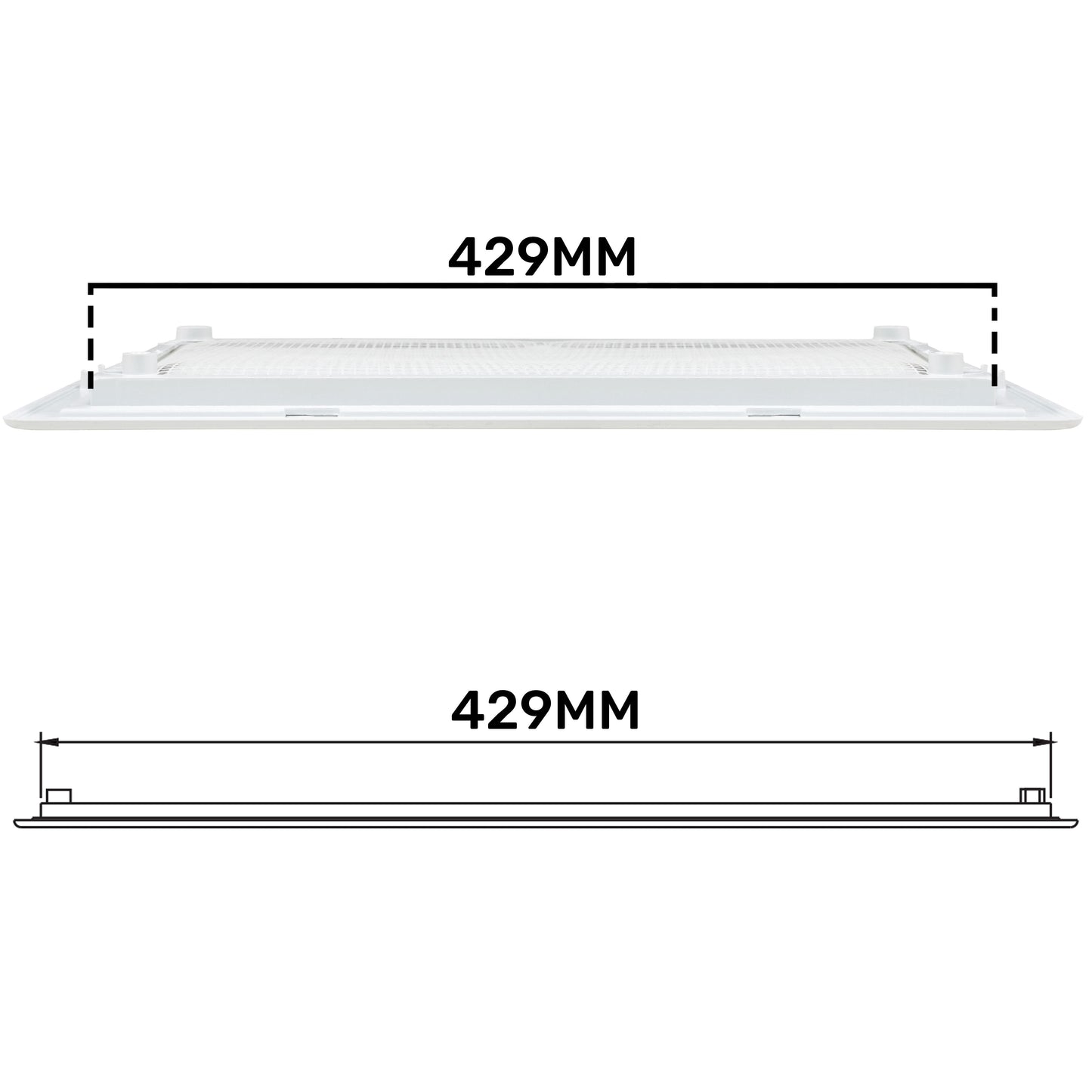 430mm x 110mm Classic Louvre Vent D/430X110RW with Insect Screen