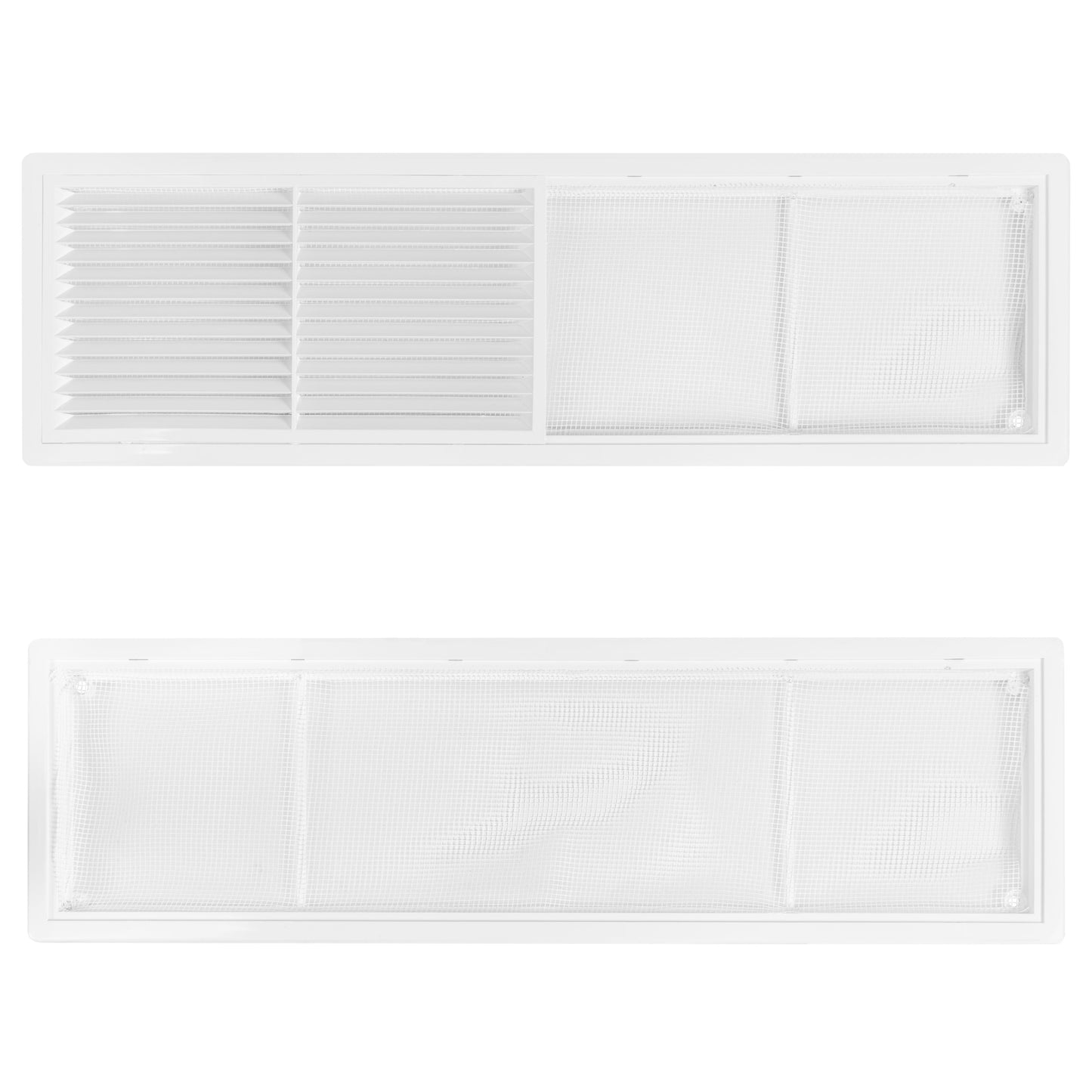 430mm x 110mm Classic Louvre Vent D/430X110RW with Insect Screen