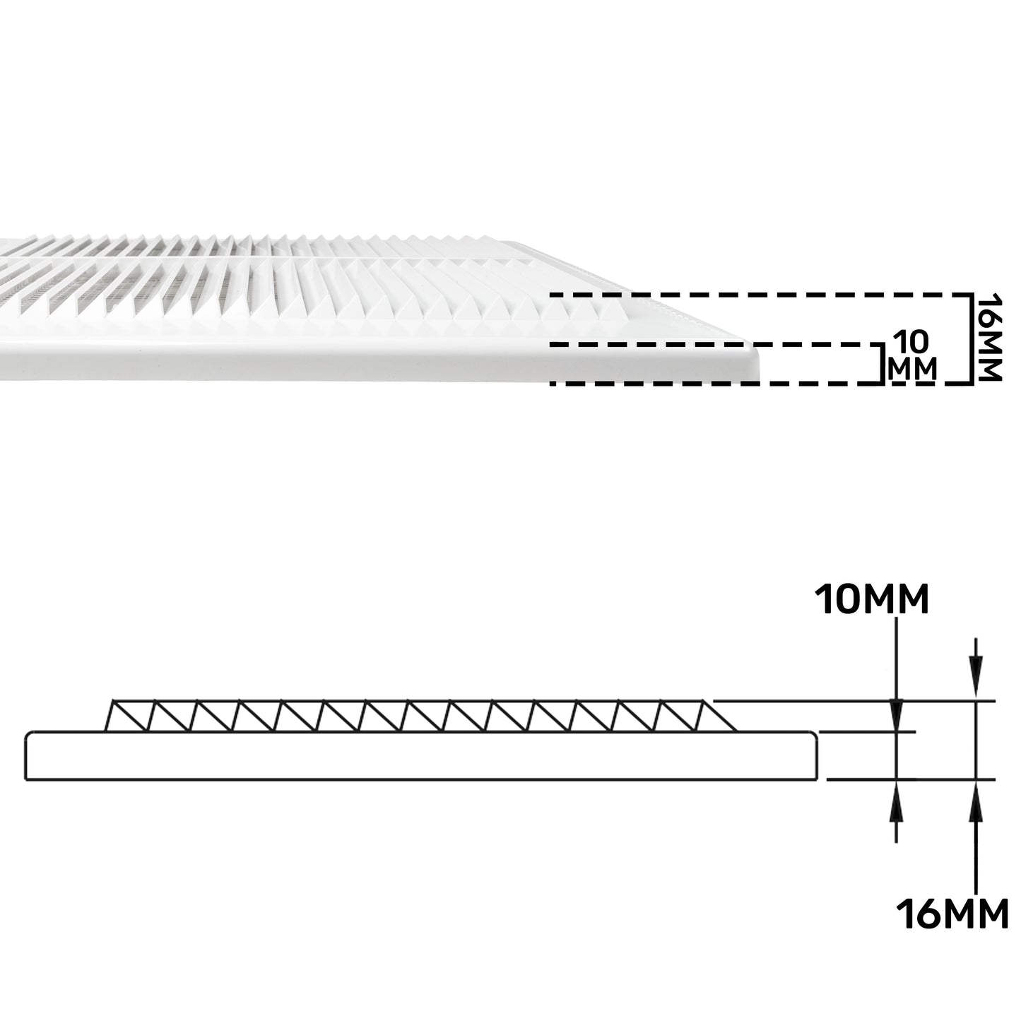 210mm Classic Louvre Vent D/210RW
