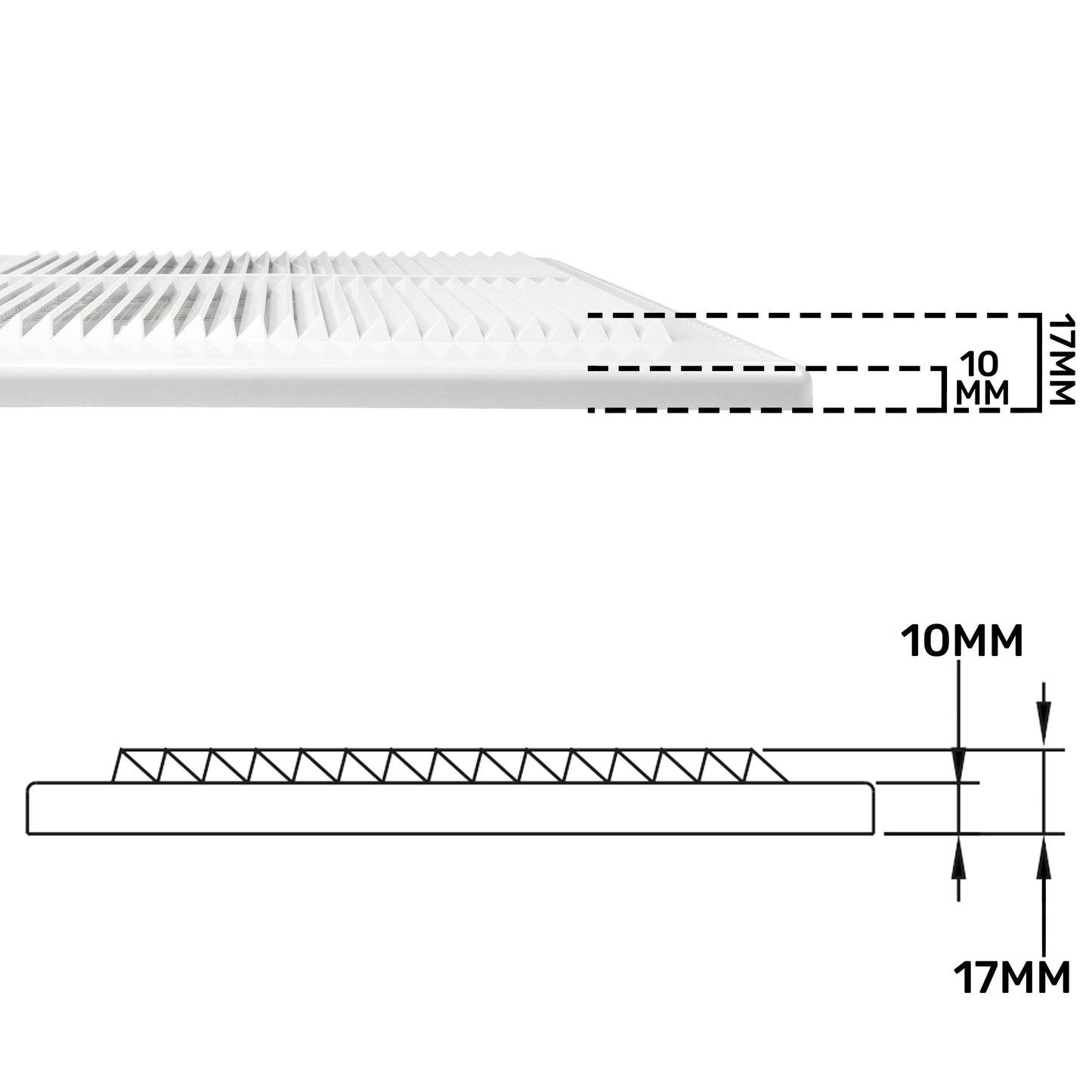 250mm Classic Louvre Vent D/250RW