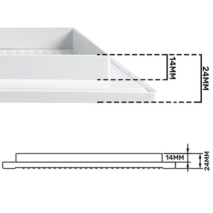White Louvre Vent DL/90X240RW LUX with Insect Mesh