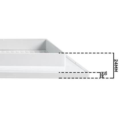 White Louvre Vent DL/90X240RW LUX with Insect Mesh