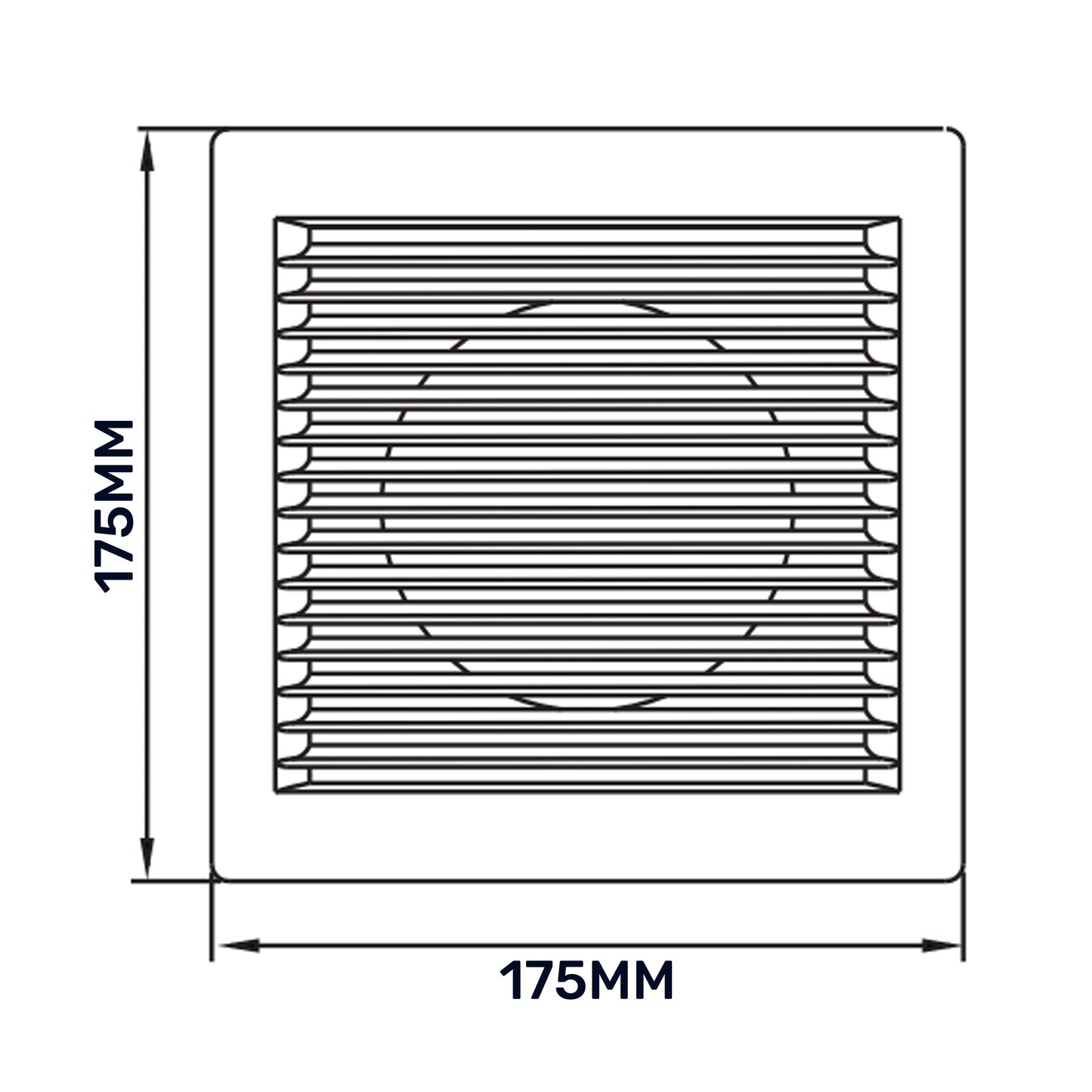 White Louvre Vent DL/100 RW LUX with Insect Mesh
