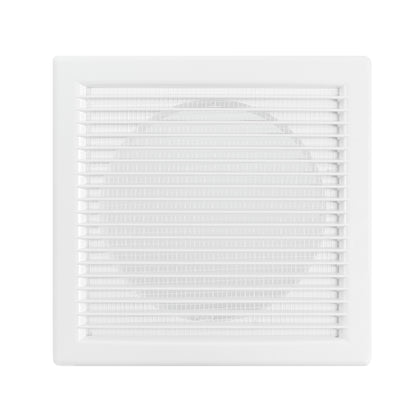 DL0163 Through-Wall Ventilation Set with Internal Louvre Grille and White Exterior Cover