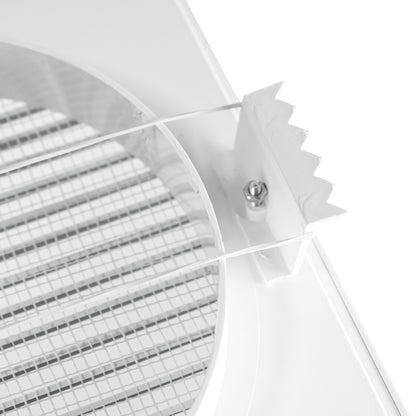 White Louvre Vent DL/100 RW LUX with Insect Mesh