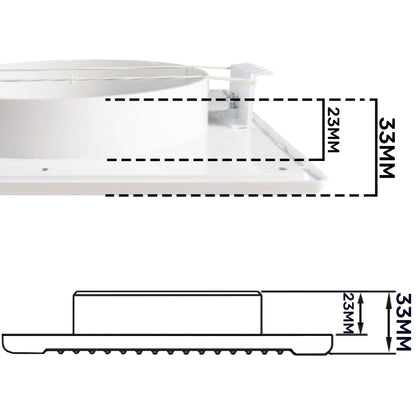 White Louvre Vent DL/100 RW LUX with Insect Mesh