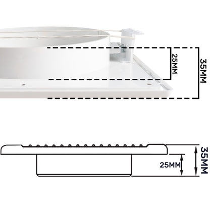 White Louvre Vent DL/150 RW LUX with Insect Mesh