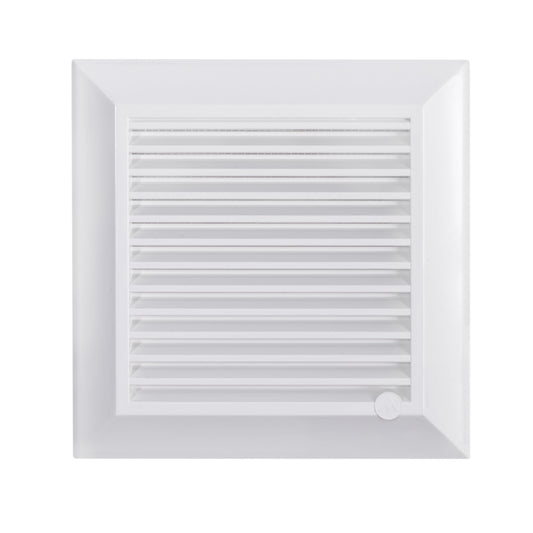 White Duo Smart Louvre Vent 135G 135mm with Insect Mesh