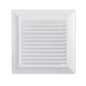 White Duo Smart Louvre Vent 135G 135mm with Insect Mesh